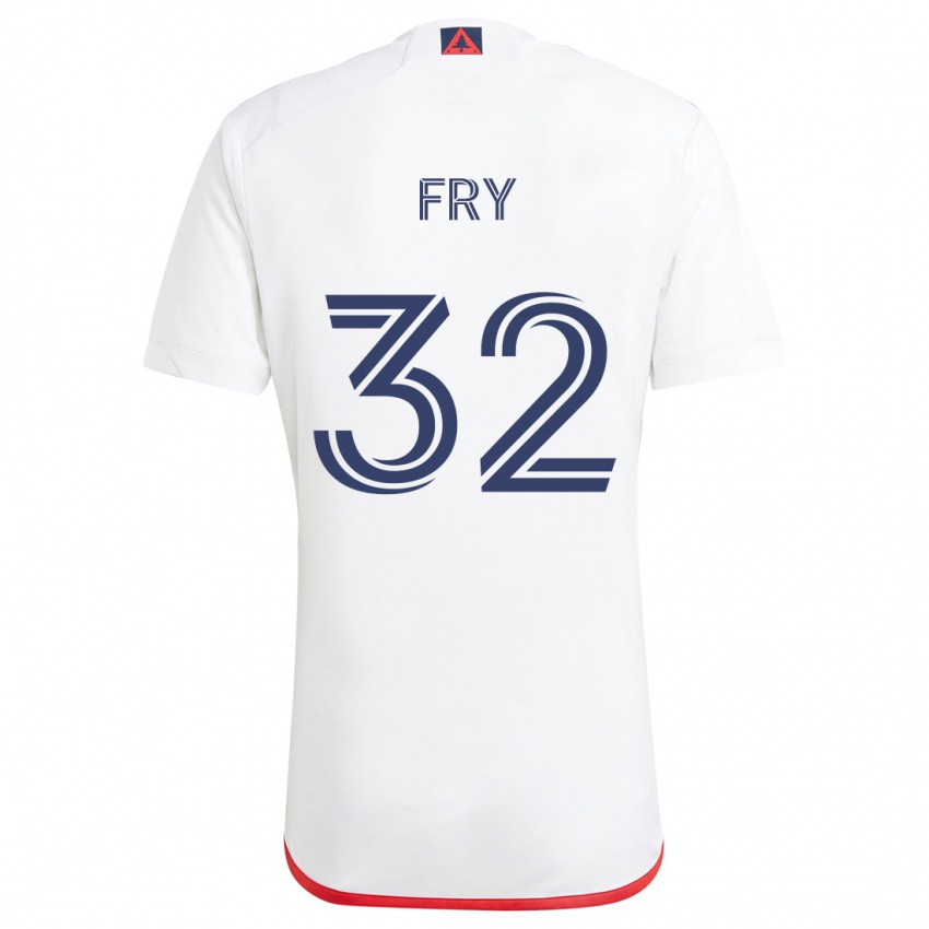 Kinder Malcolm Fry #32 Weiß Rot Auswärtstrikot Trikot 2024/25 T-Shirt Schweiz