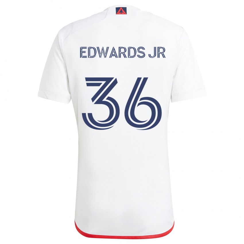 Enfant Maillot Earl Edwards Jr. #36 Blanc Rouge Tenues Extérieur 2024/25 T-Shirt Suisse