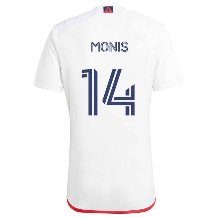 Kinder Alex Monis #14 Weiß Rot Auswärtstrikot Trikot 2024/25 T-Shirt Schweiz