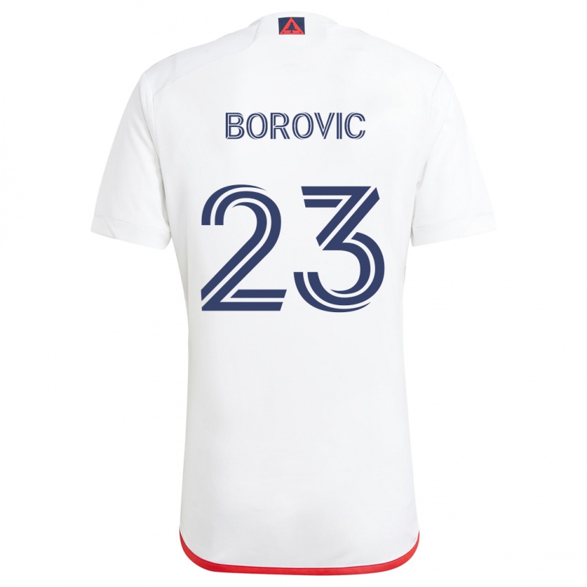 Kinder Luka Borovic #23 Weiß Rot Auswärtstrikot Trikot 2024/25 T-Shirt Schweiz