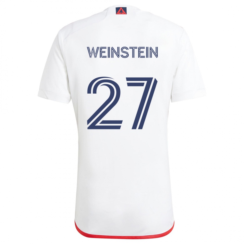 Kinder Max Weinstein #27 Weiß Rot Auswärtstrikot Trikot 2024/25 T-Shirt Schweiz