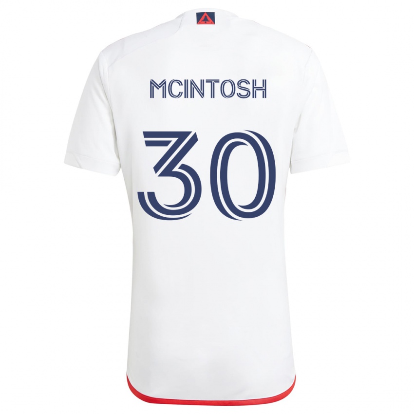 Kinder Damario Mcintosh #30 Weiß Rot Auswärtstrikot Trikot 2024/25 T-Shirt Schweiz