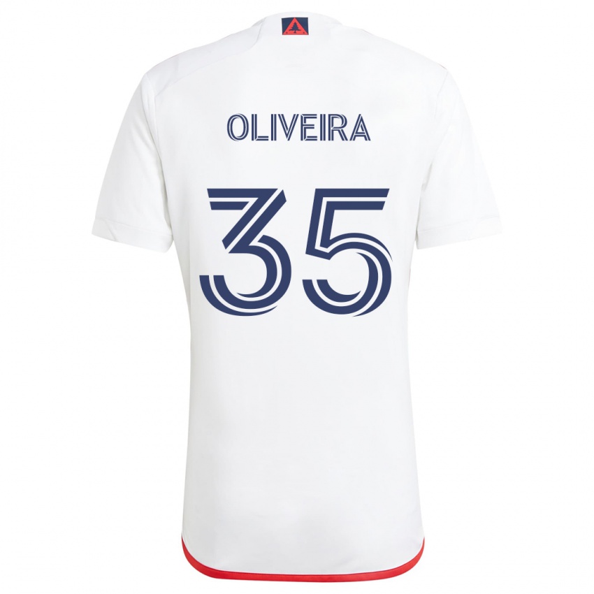 Kinder Cristiano Oliveira #35 Weiß Rot Auswärtstrikot Trikot 2024/25 T-Shirt Schweiz