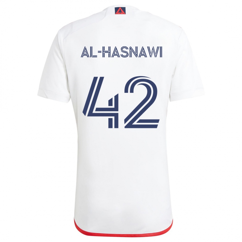 Kinder Moshtaba Al-Hasnawi #42 Weiß Rot Auswärtstrikot Trikot 2024/25 T-Shirt Schweiz