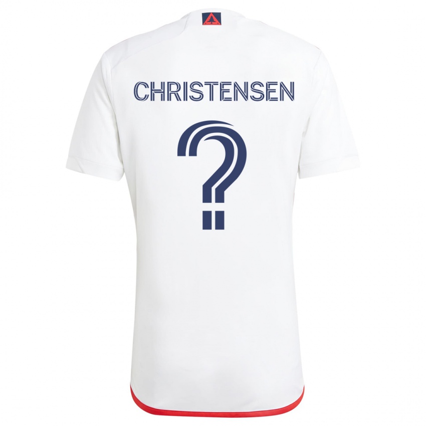 Kinder Kevin Christensen #0 Weiß Rot Auswärtstrikot Trikot 2024/25 T-Shirt Schweiz