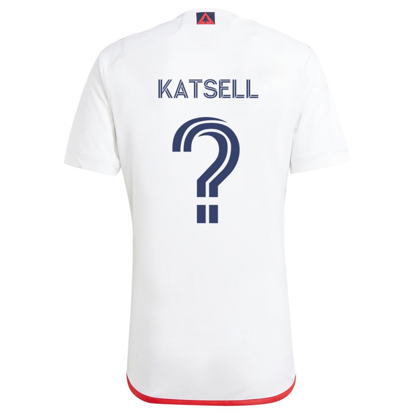 Kinder Levi Katsell #0 Weiß Rot Auswärtstrikot Trikot 2024/25 T-Shirt Schweiz