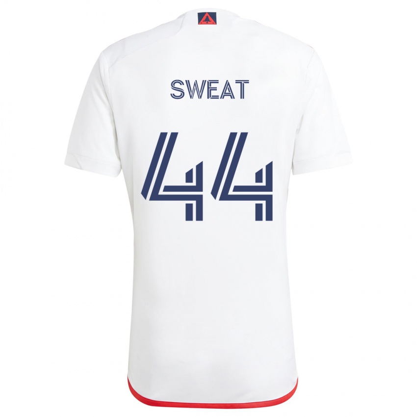 Enfant Maillot Ben Sweat #44 Blanc Rouge Tenues Extérieur 2024/25 T-Shirt Suisse