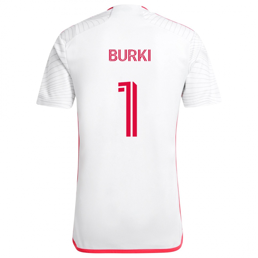 Kinder Roman Bürki #1 Weiß Rot Auswärtstrikot Trikot 2024/25 T-Shirt Schweiz