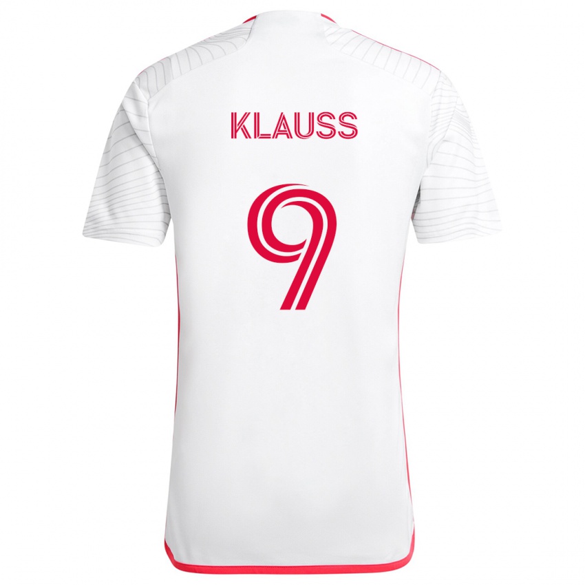 Kinder João Klauss #9 Weiß Rot Auswärtstrikot Trikot 2024/25 T-Shirt Schweiz