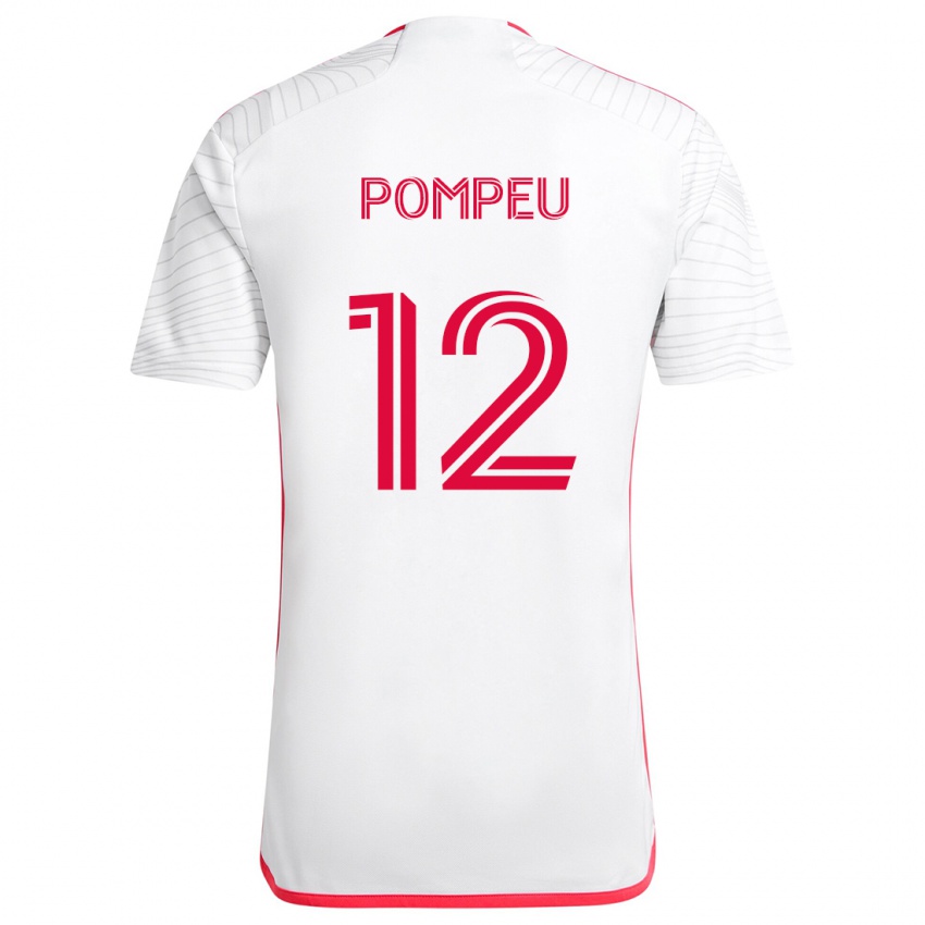 Kinder Célio Pompeu #12 Weiß Rot Auswärtstrikot Trikot 2024/25 T-Shirt Schweiz