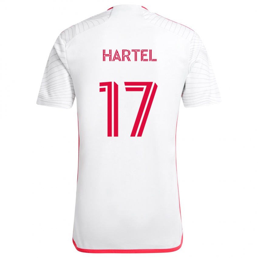 Kinder Marcel Hartel #17 Weiß Rot Auswärtstrikot Trikot 2024/25 T-Shirt Schweiz