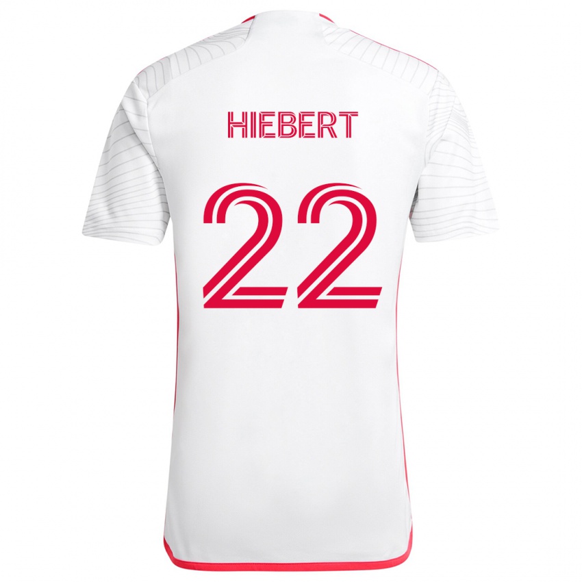 Kinder Kyle Hiebert #22 Weiß Rot Auswärtstrikot Trikot 2024/25 T-Shirt Schweiz