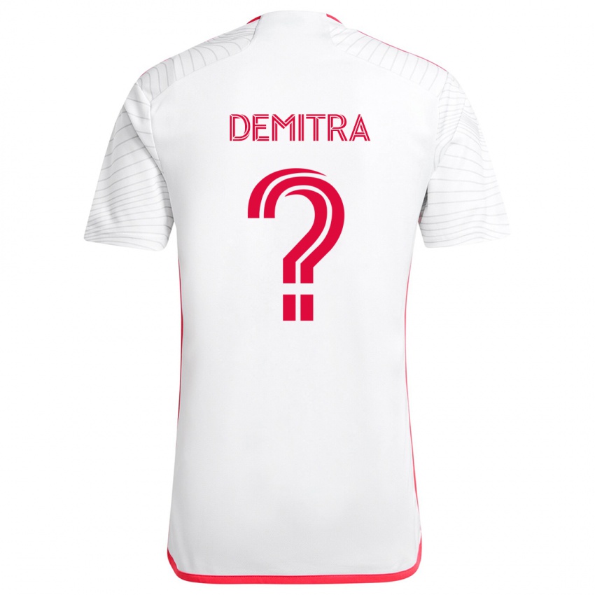 Kinder Lucas Demitra #0 Weiß Rot Auswärtstrikot Trikot 2024/25 T-Shirt Schweiz