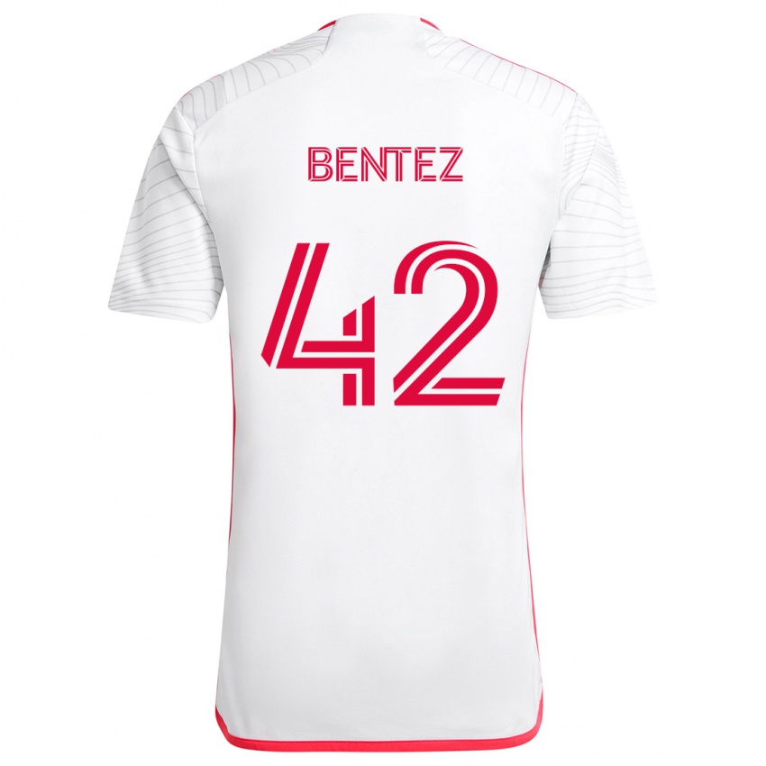 Kinder Óscar Benítez #42 Weiß Rot Auswärtstrikot Trikot 2024/25 T-Shirt Schweiz