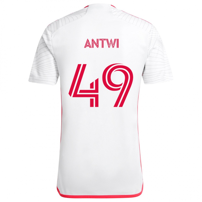 Kinder Seth Antwi #49 Weiß Rot Auswärtstrikot Trikot 2024/25 T-Shirt Schweiz