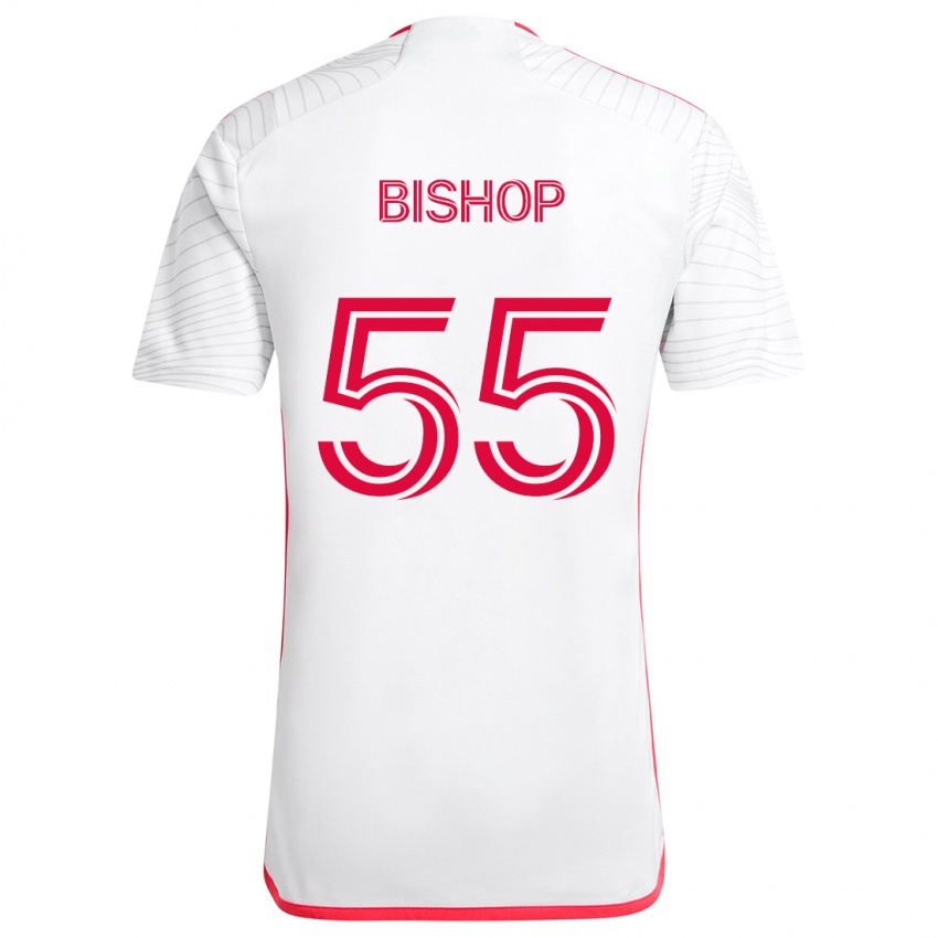 Kinder Nick Bishop #55 Weiß Rot Auswärtstrikot Trikot 2024/25 T-Shirt Schweiz