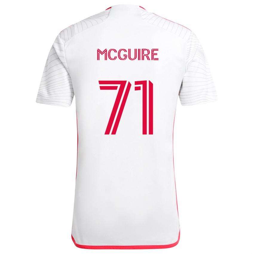 Kinder Nolan Mcguire #71 Weiß Rot Auswärtstrikot Trikot 2024/25 T-Shirt Schweiz