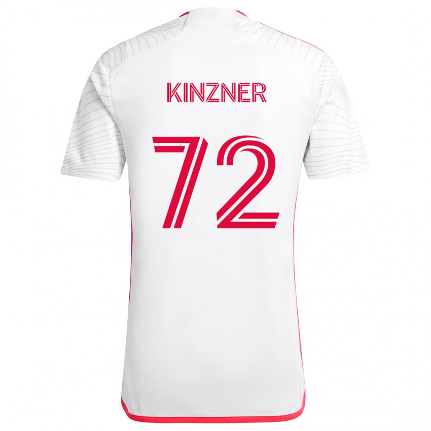 Kinder Eric Kinzner #72 Weiß Rot Auswärtstrikot Trikot 2024/25 T-Shirt Schweiz