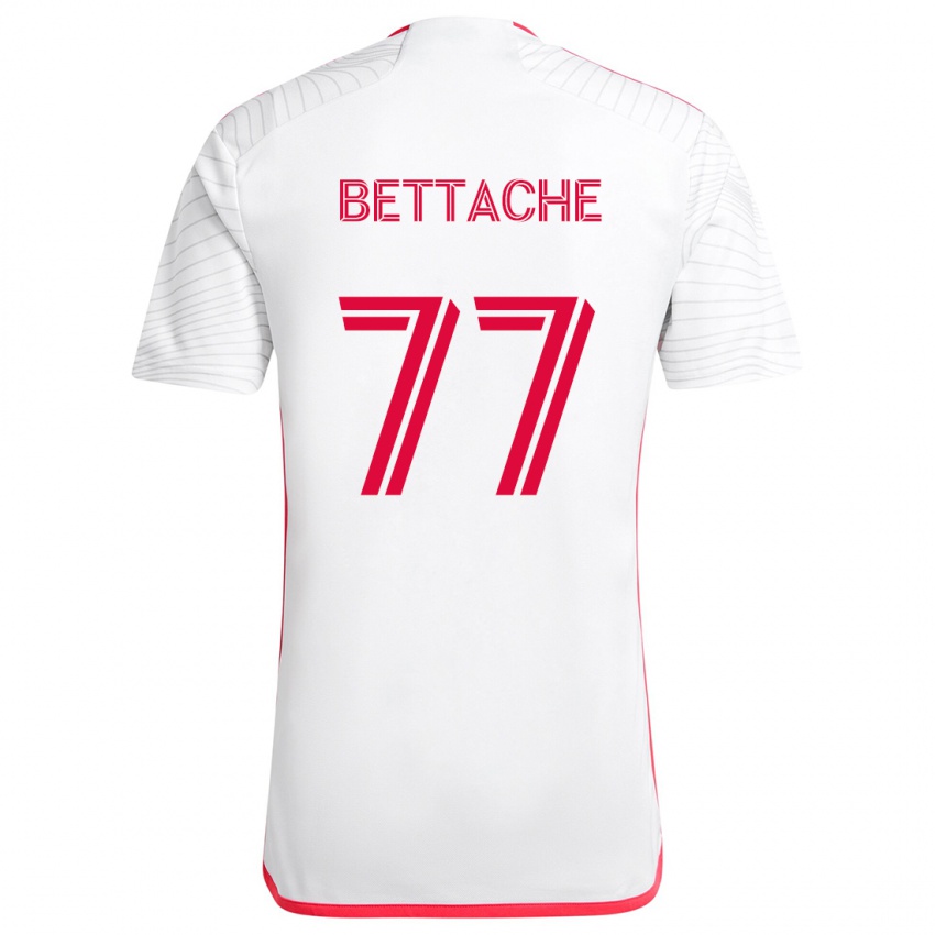 Kinder Faysal Bettache #77 Weiß Rot Auswärtstrikot Trikot 2024/25 T-Shirt Schweiz