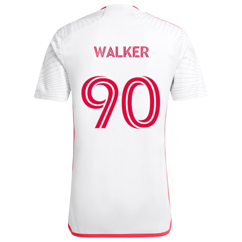 Kinder Eric Walker #90 Weiß Rot Auswärtstrikot Trikot 2024/25 T-Shirt Schweiz