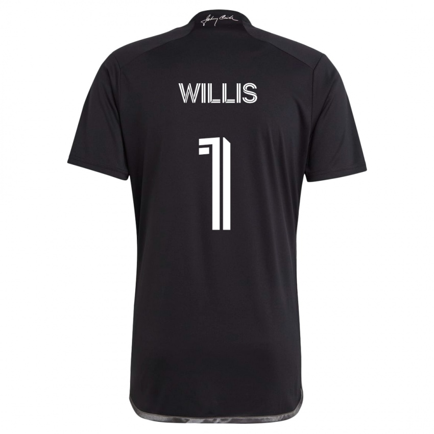 Enfant Maillot Joe Willis #1 Noir Tenues Extérieur 2024/25 T-Shirt Suisse