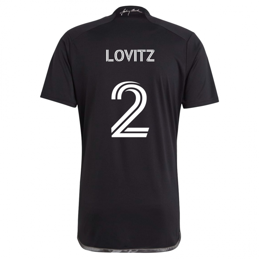 Kinder Daniel Lovitz #2 Schwarz Auswärtstrikot Trikot 2024/25 T-Shirt Schweiz