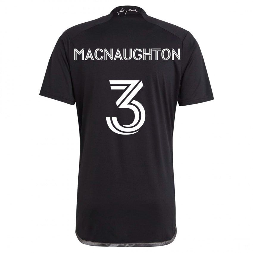 Enfant Maillot Lukas Macnaughton #3 Noir Tenues Extérieur 2024/25 T-Shirt Suisse