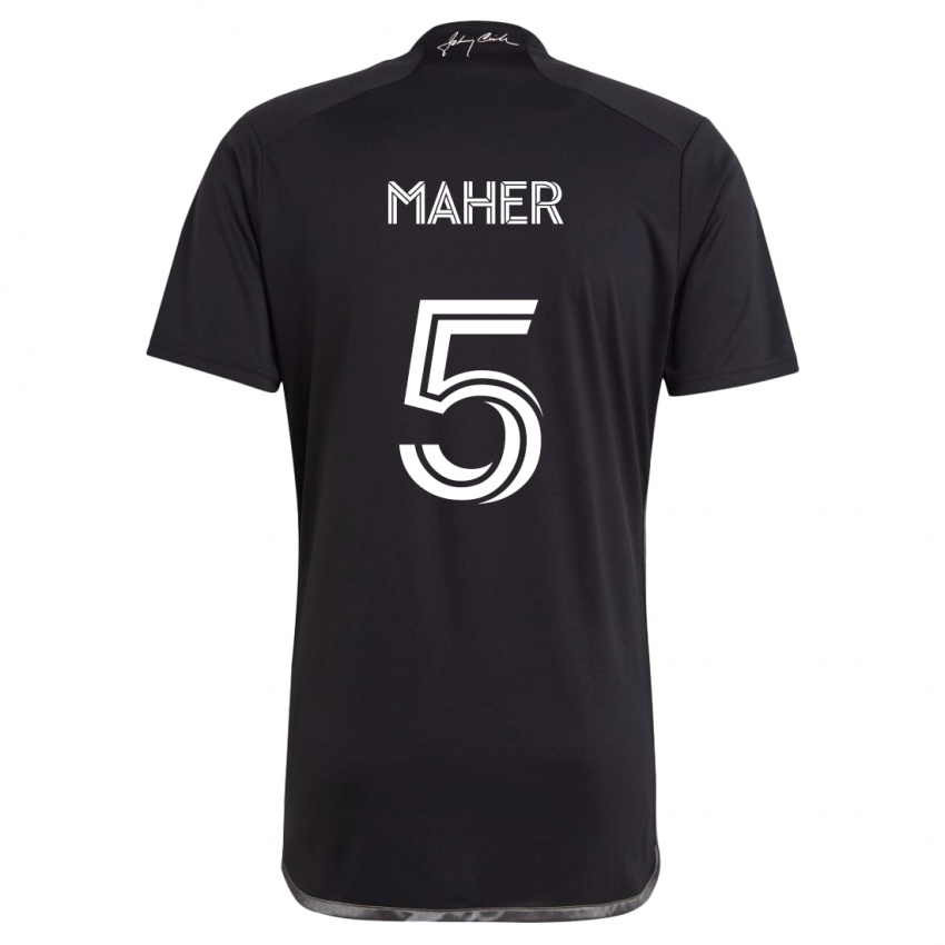 Enfant Maillot Jack Maher #5 Noir Tenues Extérieur 2024/25 T-Shirt Suisse