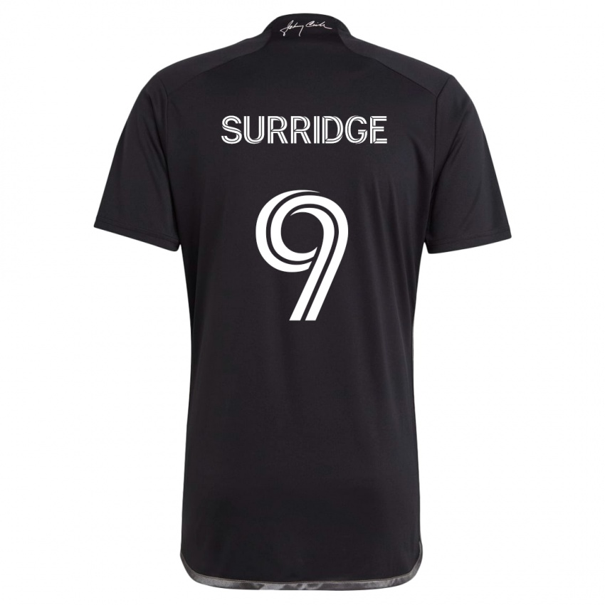 Kinder Sam Surridge #9 Schwarz Auswärtstrikot Trikot 2024/25 T-Shirt Schweiz