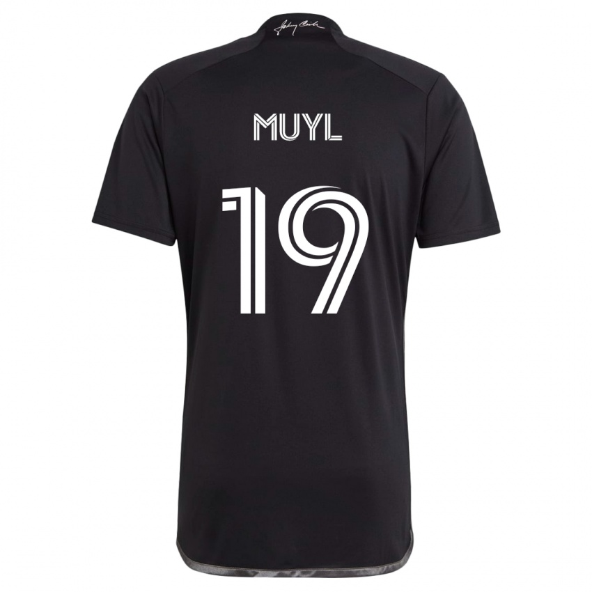 Kinder Alex Muyl #19 Schwarz Auswärtstrikot Trikot 2024/25 T-Shirt Schweiz