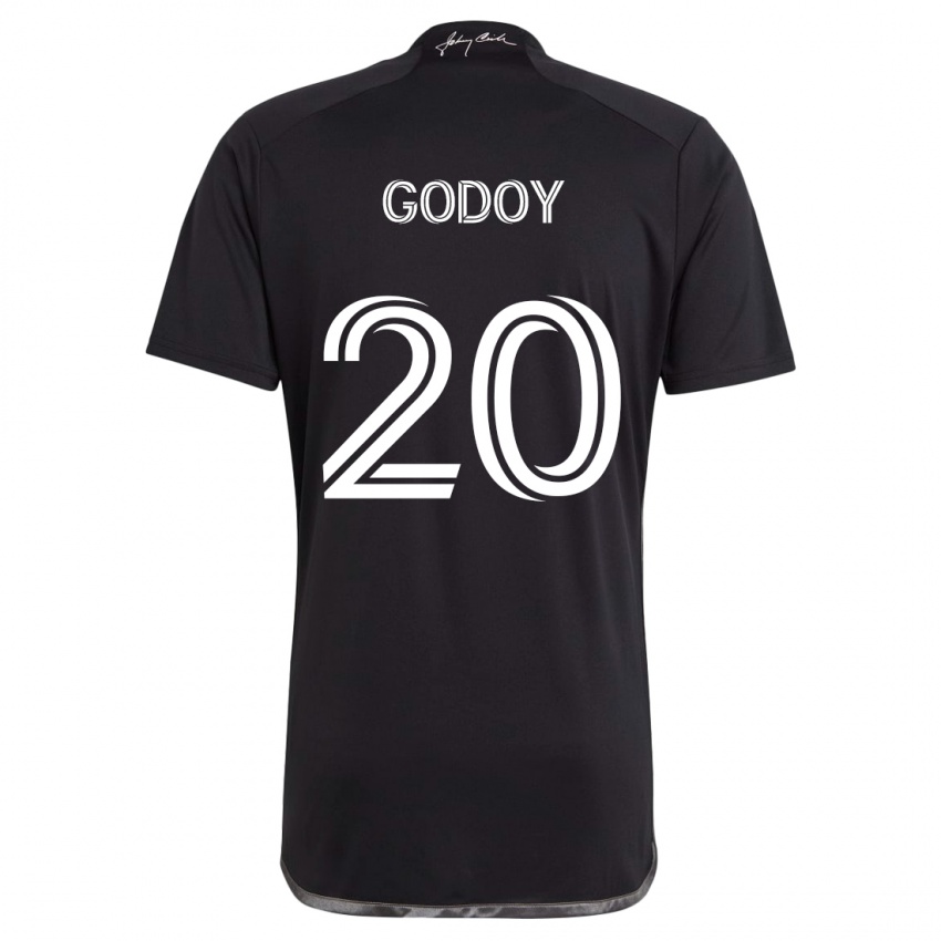 Enfant Maillot Aníbal Godoy #20 Noir Tenues Extérieur 2024/25 T-Shirt Suisse