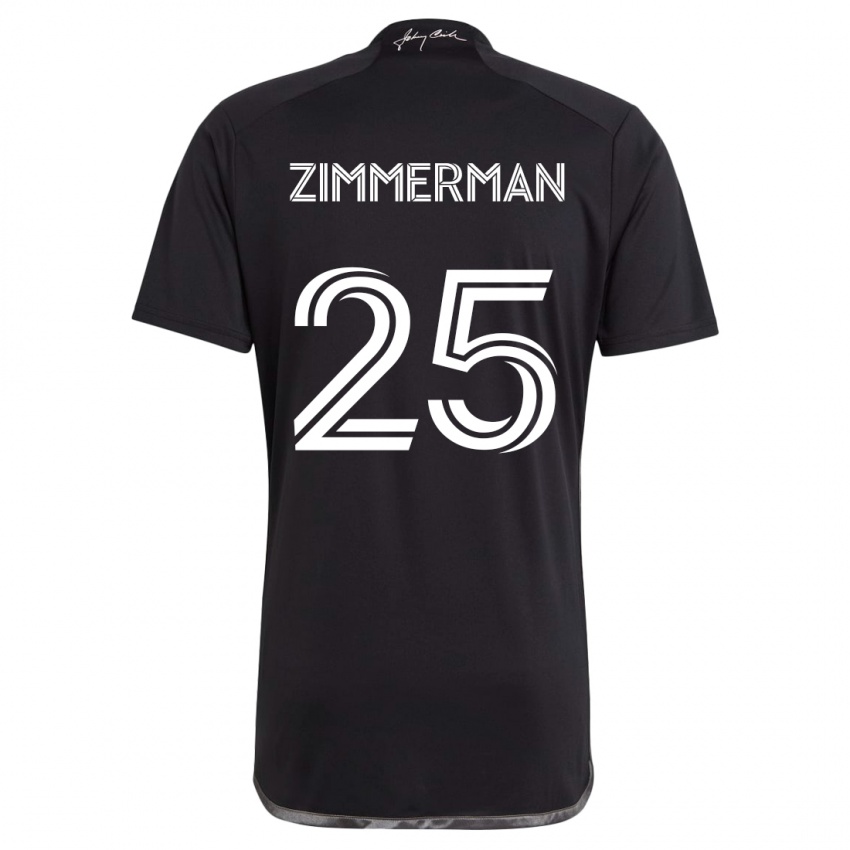 Kinder Walker Zimmerman #25 Schwarz Auswärtstrikot Trikot 2024/25 T-Shirt Schweiz