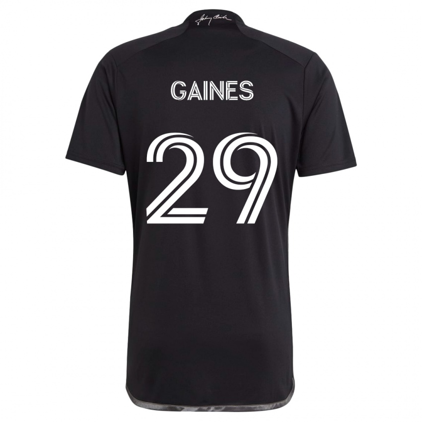 Enfant Maillot Julian Gaines #29 Noir Tenues Extérieur 2024/25 T-Shirt Suisse