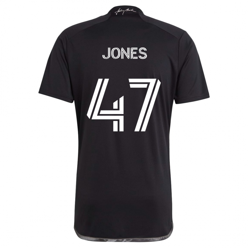 Kinder Isaiah Jones #47 Schwarz Auswärtstrikot Trikot 2024/25 T-Shirt Schweiz