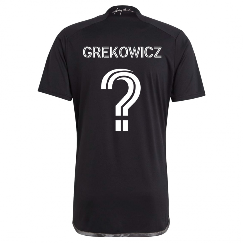 Enfant Maillot Jacob Grekowicz #0 Noir Tenues Extérieur 2024/25 T-Shirt Suisse