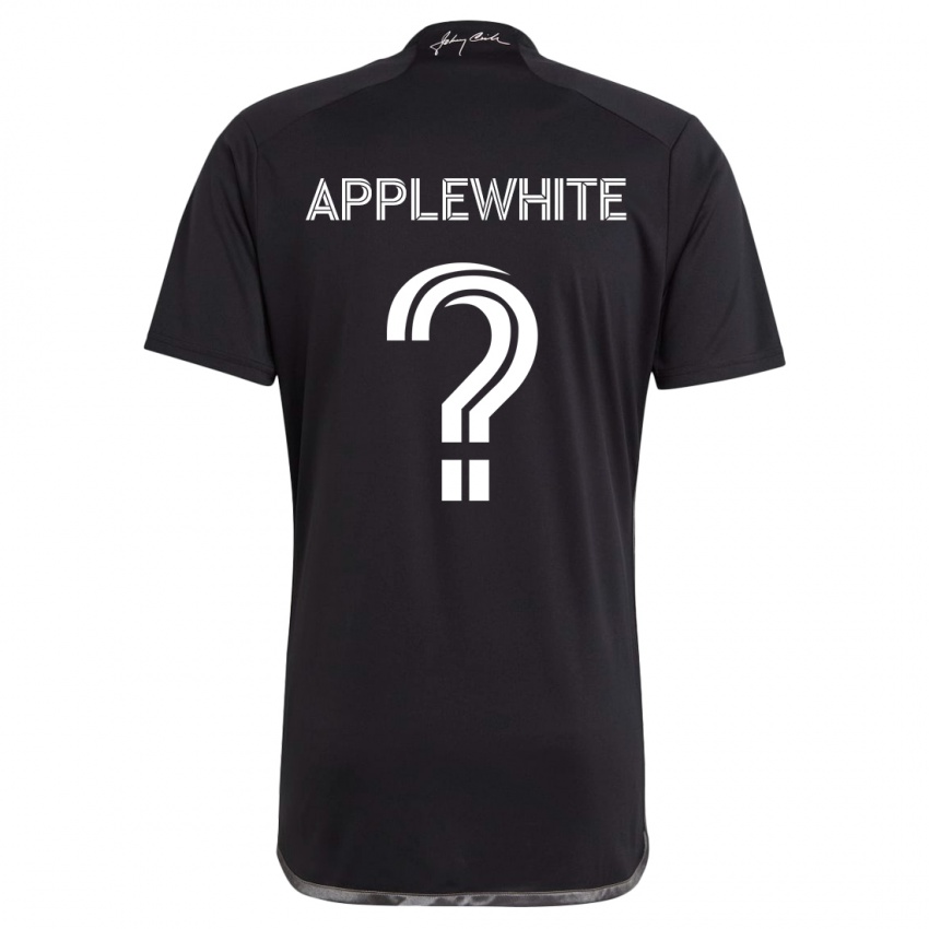 Kinder Christopher Applewhite #0 Schwarz Auswärtstrikot Trikot 2024/25 T-Shirt Schweiz