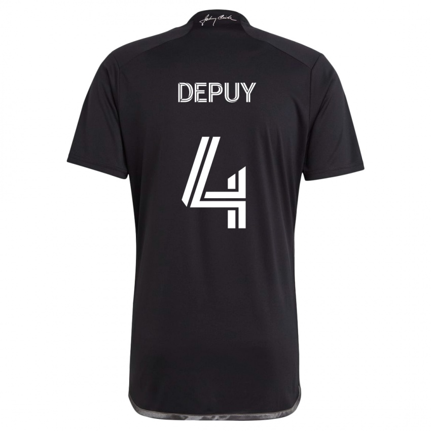 Kinder Nick Depuy #4 Schwarz Auswärtstrikot Trikot 2024/25 T-Shirt Schweiz