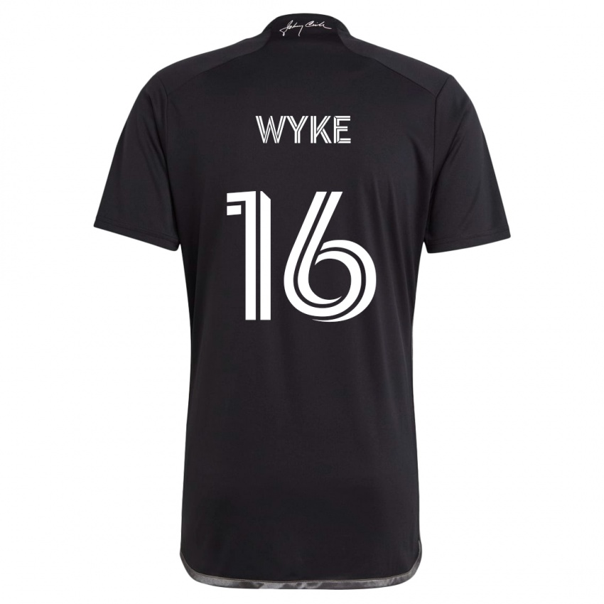 Kinder Laurence Wyke #16 Schwarz Auswärtstrikot Trikot 2024/25 T-Shirt Schweiz