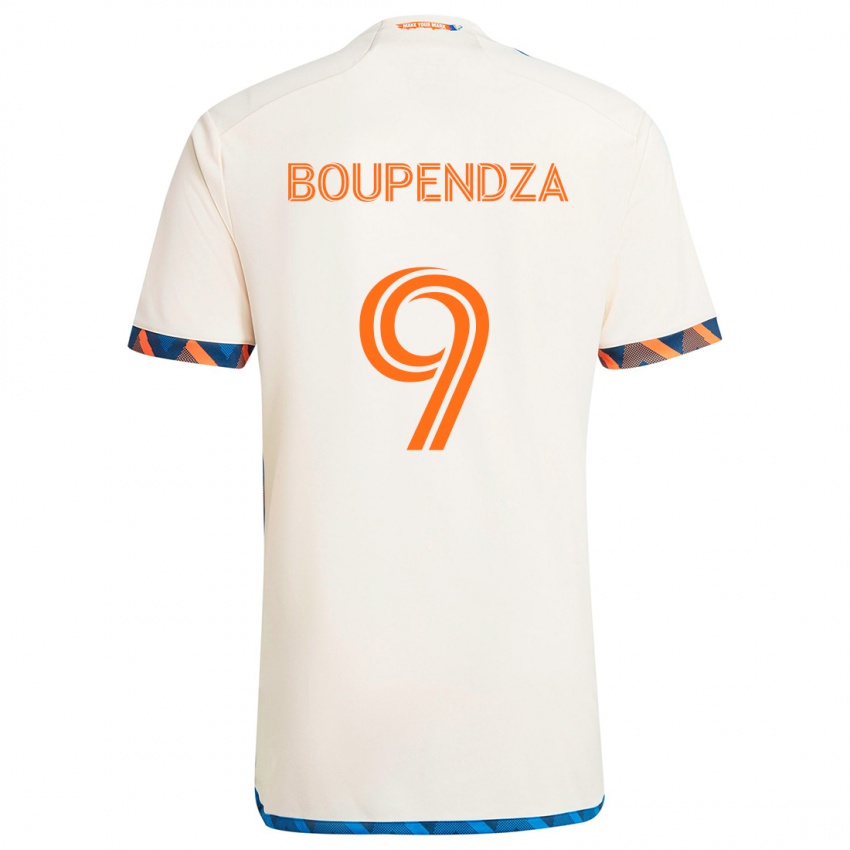 Kinder Aaron Boupendza #9 Weiß Orange Auswärtstrikot Trikot 2024/25 T-Shirt Schweiz