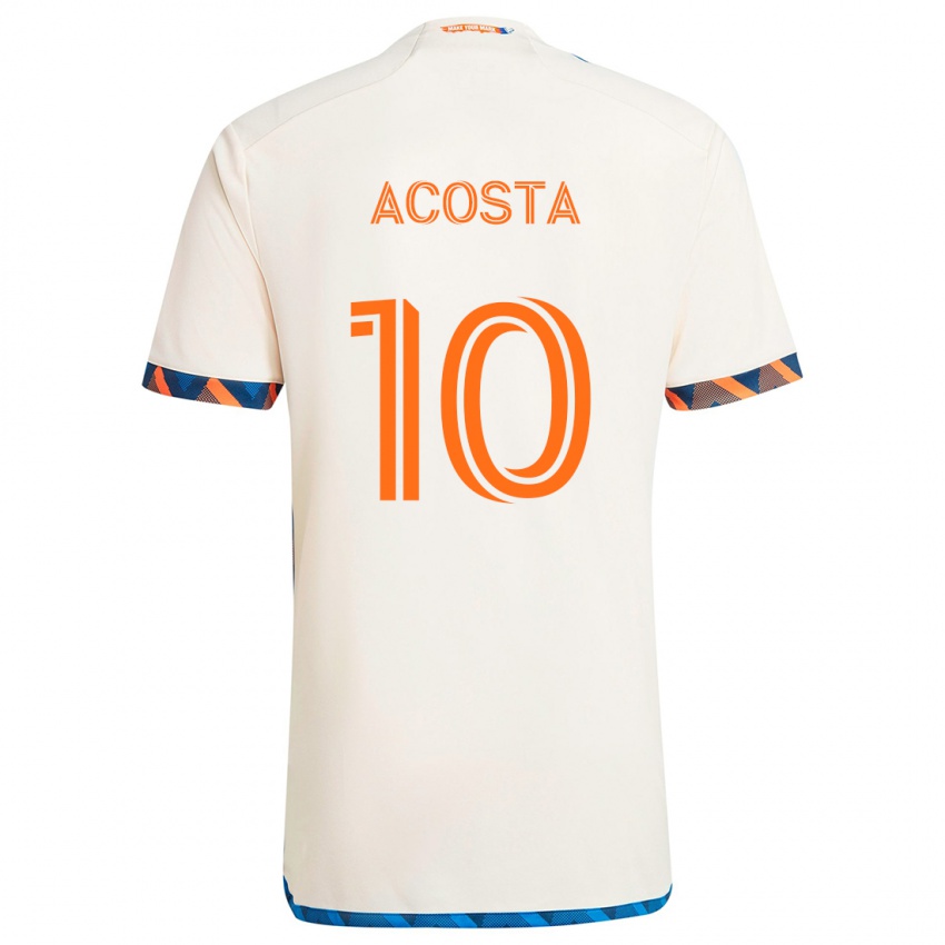 Kinder Luciano Acosta #10 Weiß Orange Auswärtstrikot Trikot 2024/25 T-Shirt Schweiz