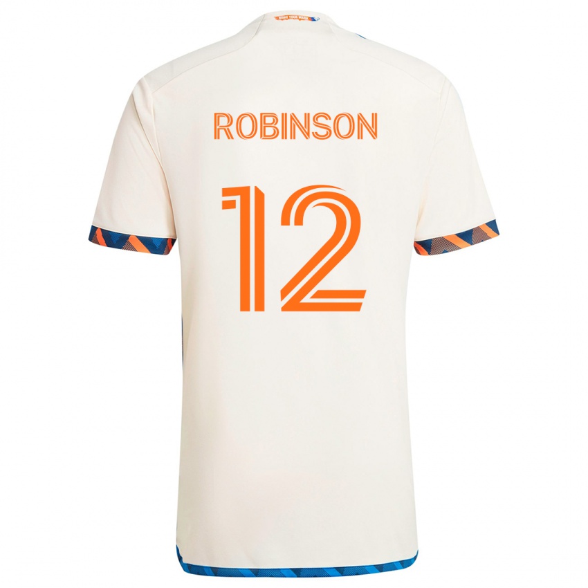 Kinder Miles Robinson #12 Weiß Orange Auswärtstrikot Trikot 2024/25 T-Shirt Schweiz