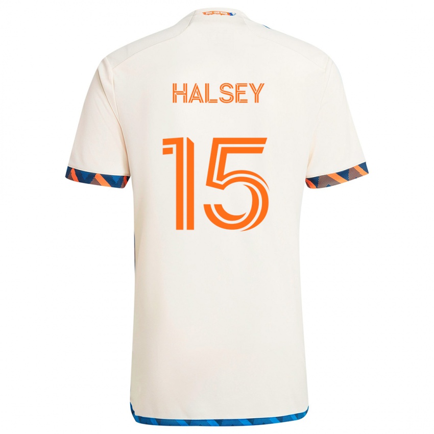 Kinder Bret Halsey #15 Weiß Orange Auswärtstrikot Trikot 2024/25 T-Shirt Schweiz