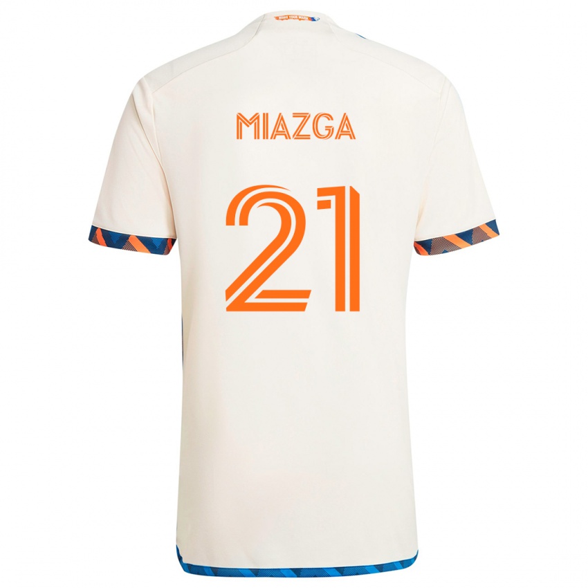 Kinder Matt Miazga #21 Weiß Orange Auswärtstrikot Trikot 2024/25 T-Shirt Schweiz