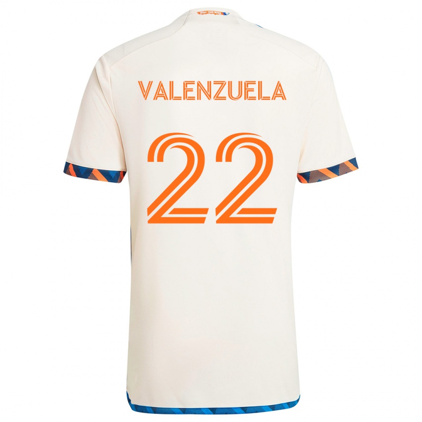 Kinder Gerardo Valenzuela #22 Weiß Orange Auswärtstrikot Trikot 2024/25 T-Shirt Schweiz