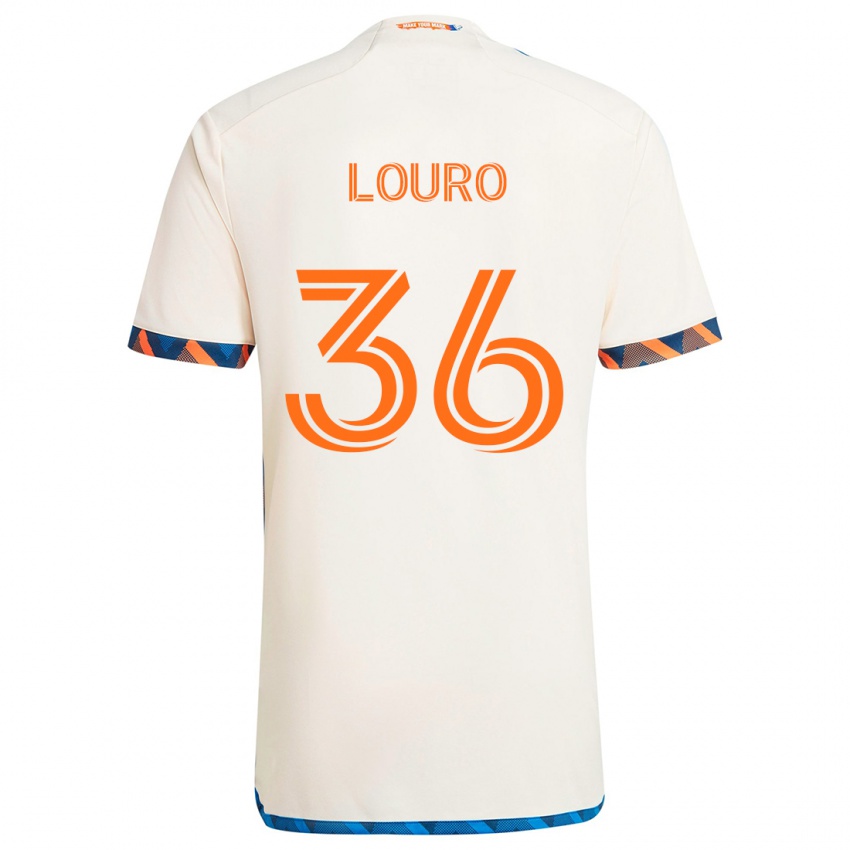 Kinder Evan Louro #36 Weiß Orange Auswärtstrikot Trikot 2024/25 T-Shirt Schweiz