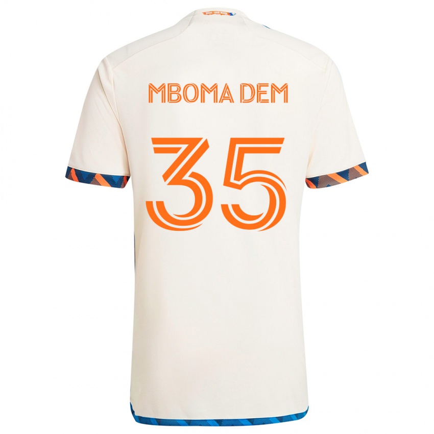 Kinder Kenji Mboma Dem #35 Weiß Orange Auswärtstrikot Trikot 2024/25 T-Shirt Schweiz