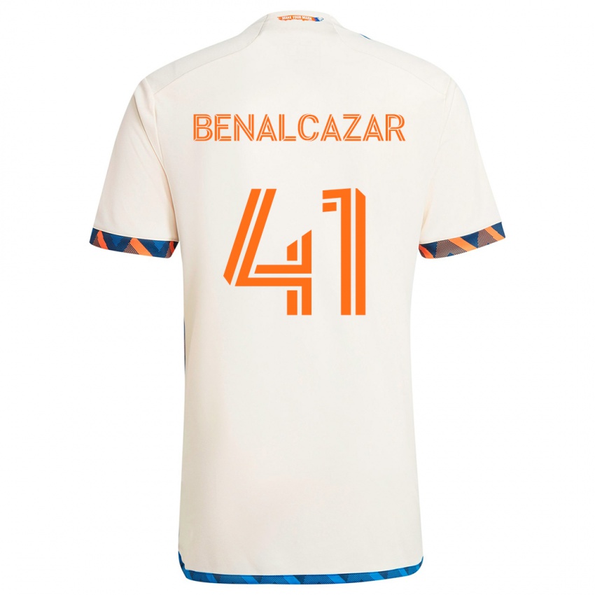 Kinder Nico Benalcázar #41 Weiß Orange Auswärtstrikot Trikot 2024/25 T-Shirt Schweiz