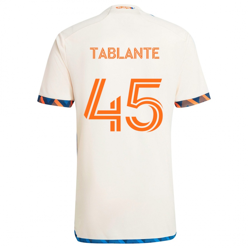 Kinder Moises Tablante #45 Weiß Orange Auswärtstrikot Trikot 2024/25 T-Shirt Schweiz