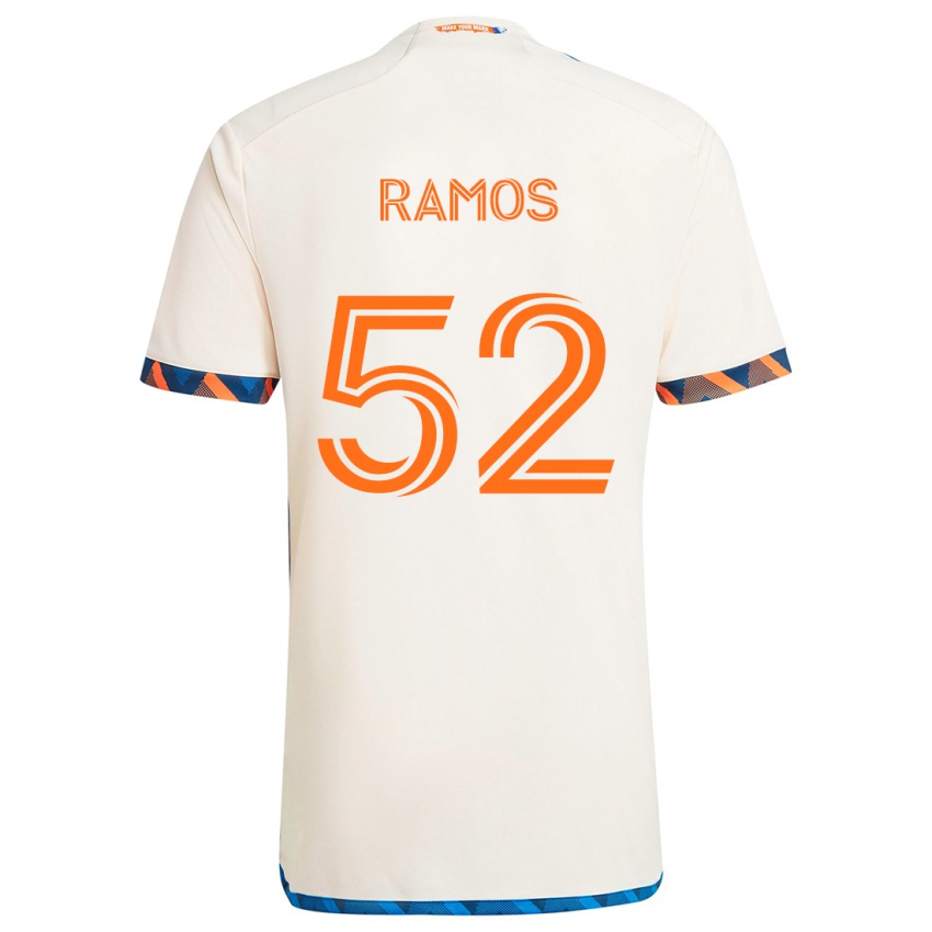 Kinder Yair Ramos #52 Weiß Orange Auswärtstrikot Trikot 2024/25 T-Shirt Schweiz