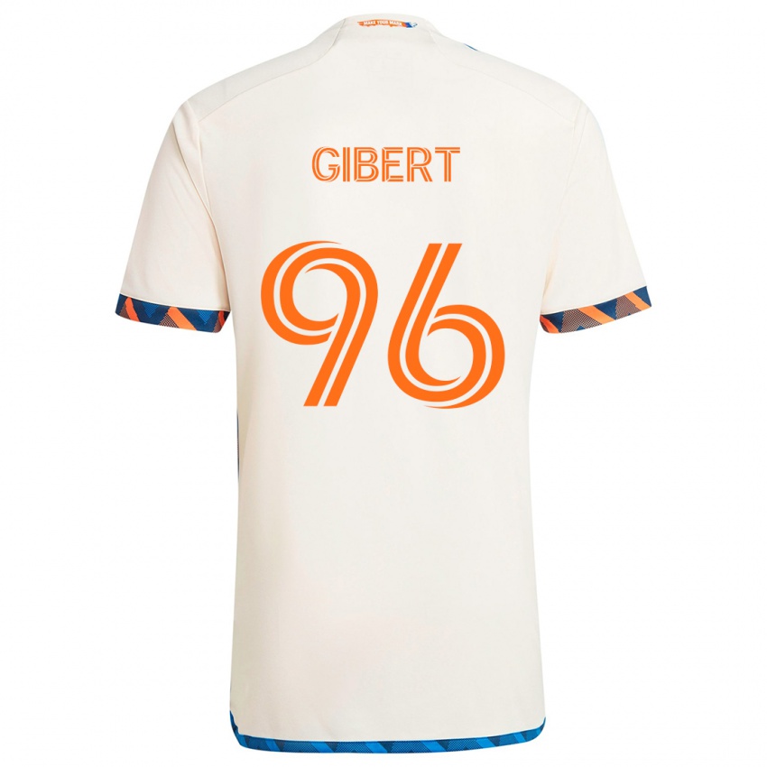 Kinder Gaël Gibert #96 Weiß Orange Auswärtstrikot Trikot 2024/25 T-Shirt Schweiz